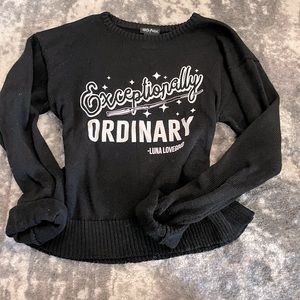 “Exceptionally Ordinary” Luna Lovegood Harry Potter black sweater